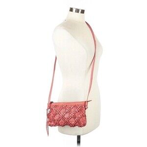Hobo International Adagio Medium Adjustable Coral Pink Leather Crossbody Bag